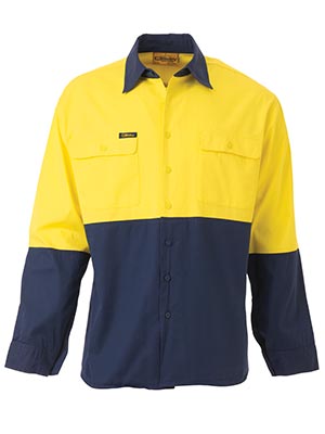 Bisley BS6896-Tone Hi Vis Cool Lightweight Gusset Cuff Shirt - $58.50 ...